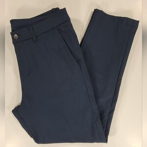 Lululemon Mens Commission Slim Fit Pants Warpstreme 32X28 Navy Blue LM5439S
